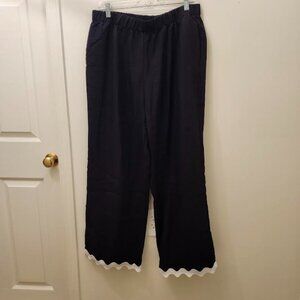 Wide Leg Pants Black and White